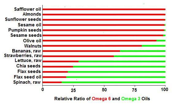 Omega 3 and 6 oils